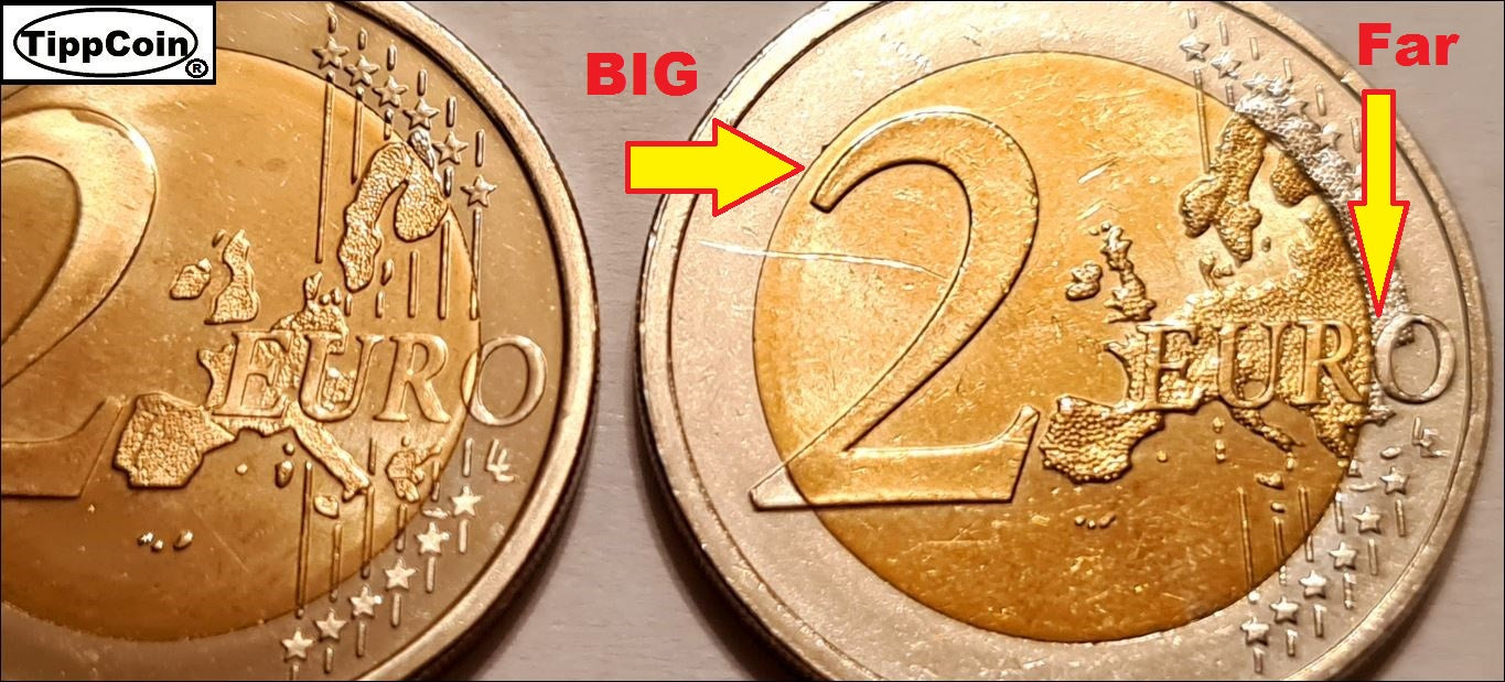 Finnland 2 Euro 2006 neue Landkarte / Unikat / Fehlprägung