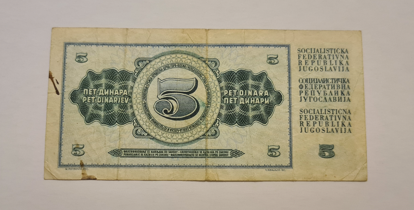 5 Dinar 1968 Yugoslawien