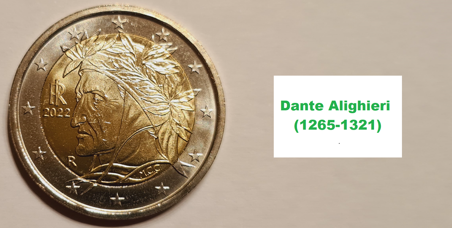 Italien 2 Euro 2022 Dante Alighieri