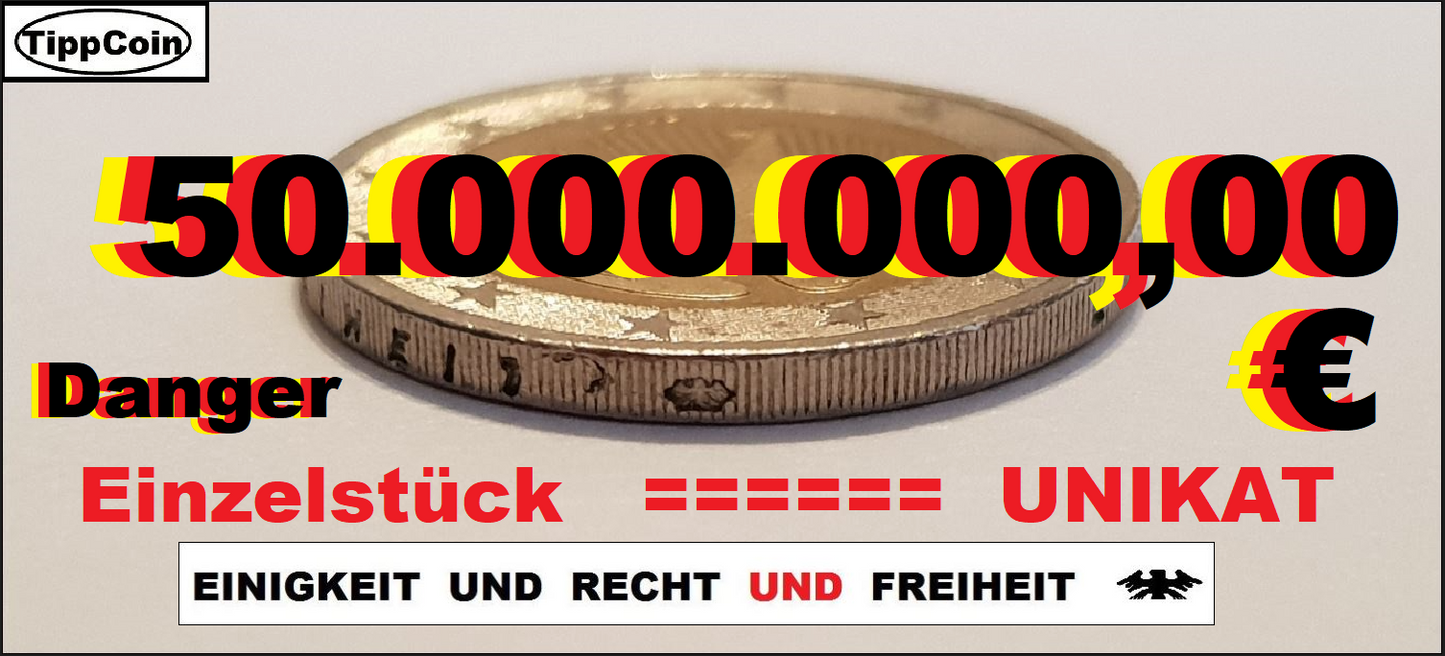 2 Euro Fehlprägung, Einigkeit und Recht Freiheit