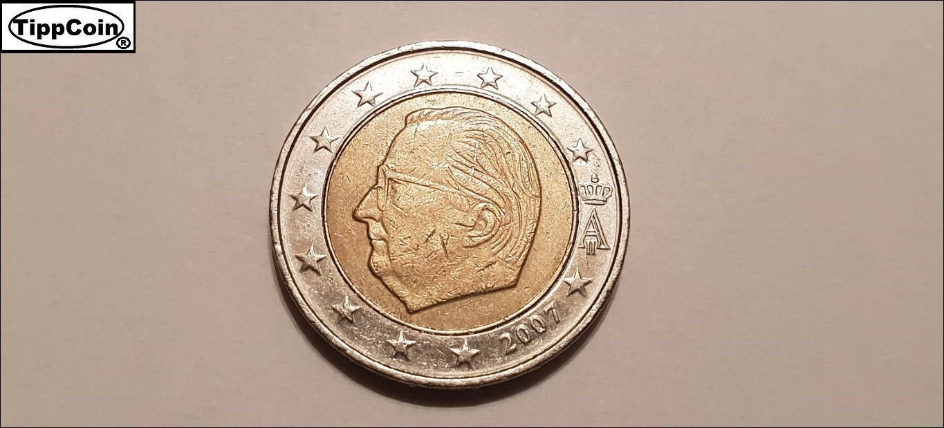 Belgien 2 Euro 2007 Doppelrand