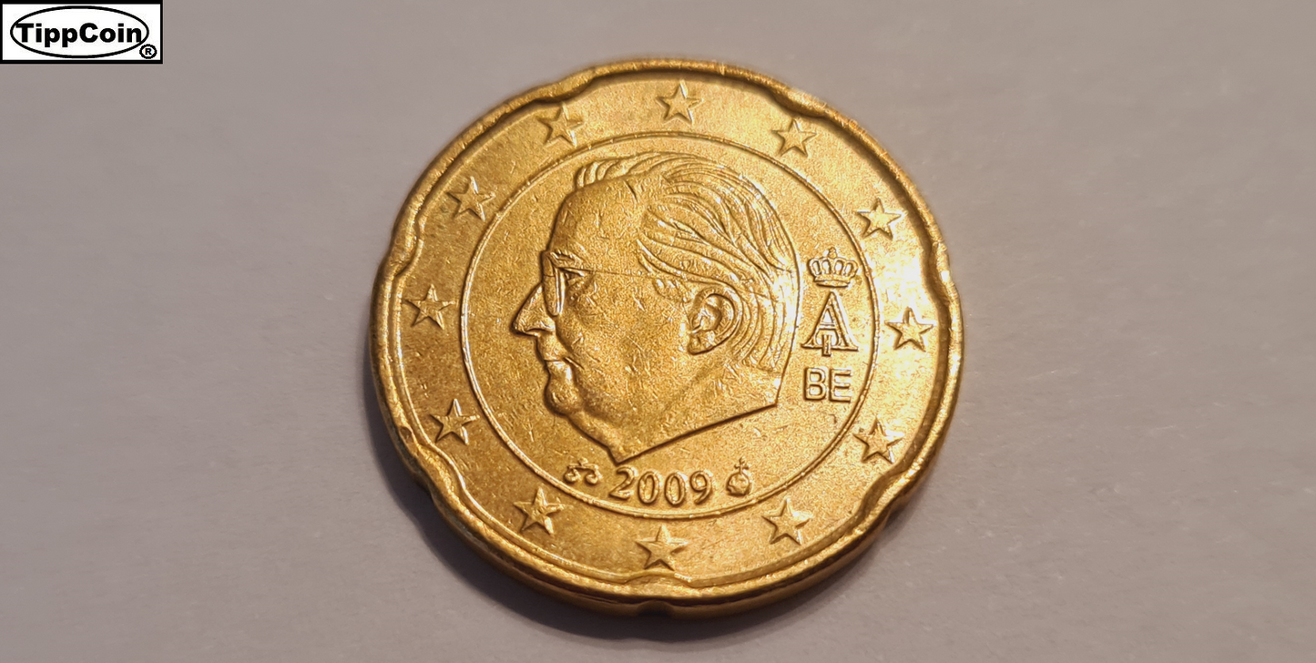 Belgien 20 Cent 2009 Materialüberschuss