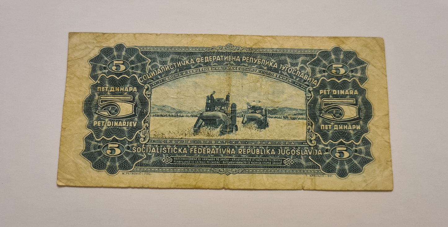 5 Dinar 1965 Yugoslawien