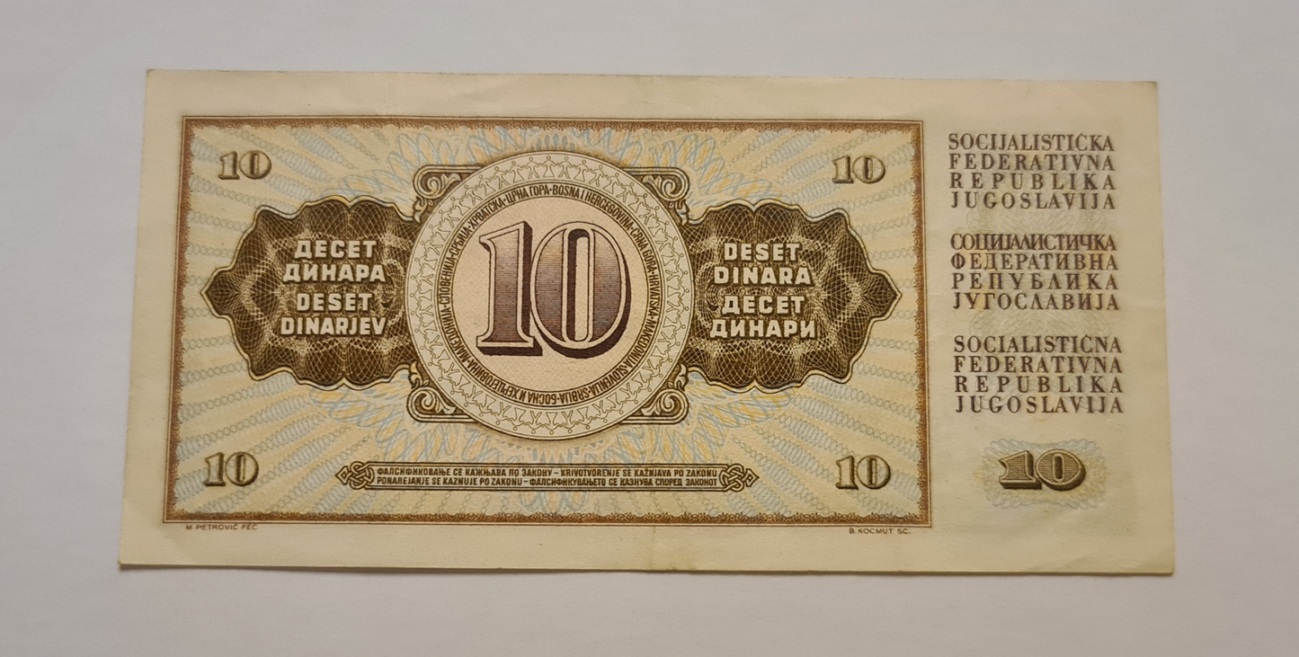 10 Dinar 1968 Yugoslawien