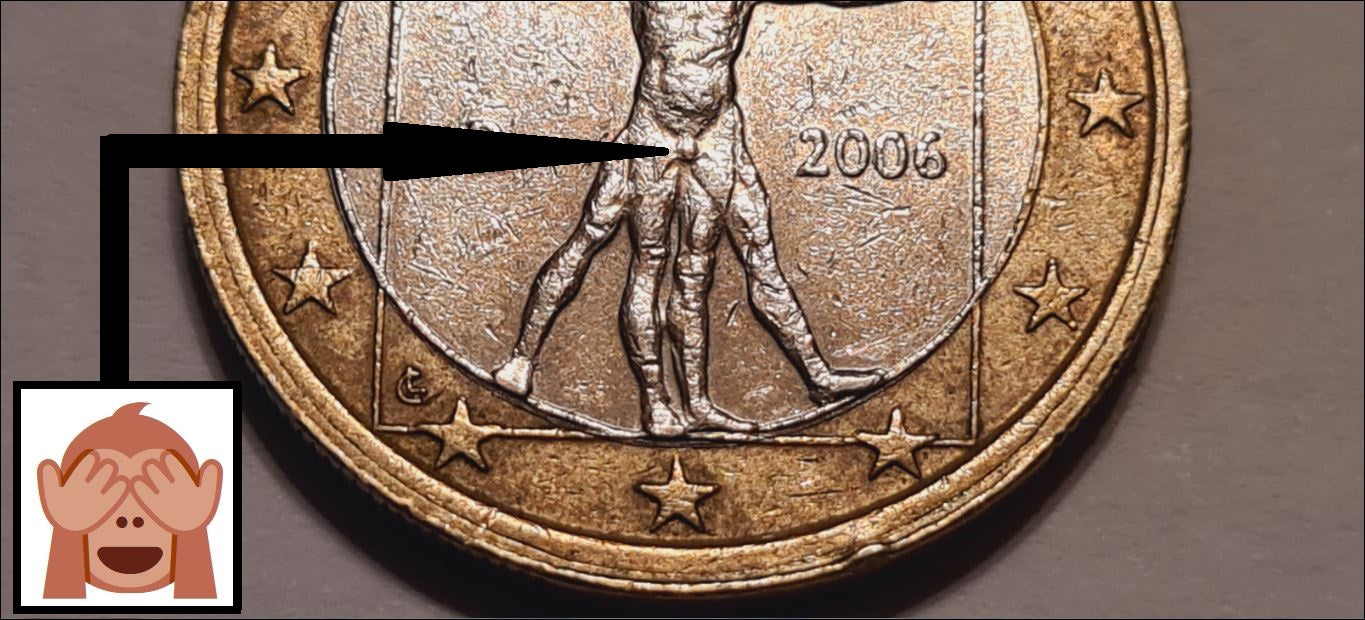 Italien 1 Euro 2006 Fehlprägung / Doppelrand