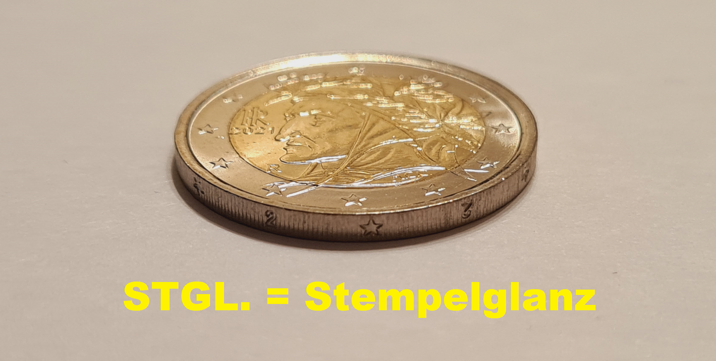 2 Euro 2021 Italien Dante Alighieri