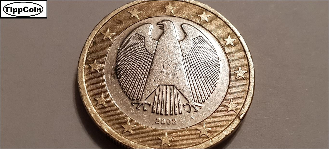 Deutschland 1 Euro 2002 A, Fehlprägung / ohne E