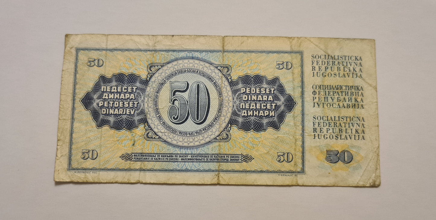 50 Dinar 1978 Yugoslawien