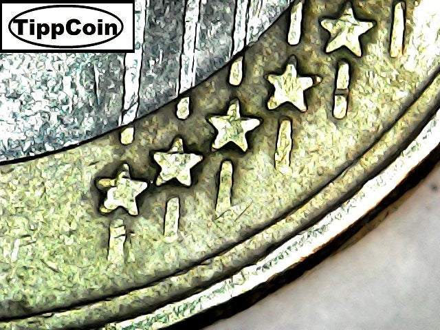 Irland 1 Euro 2002 Fehlprägung / Doppelrand