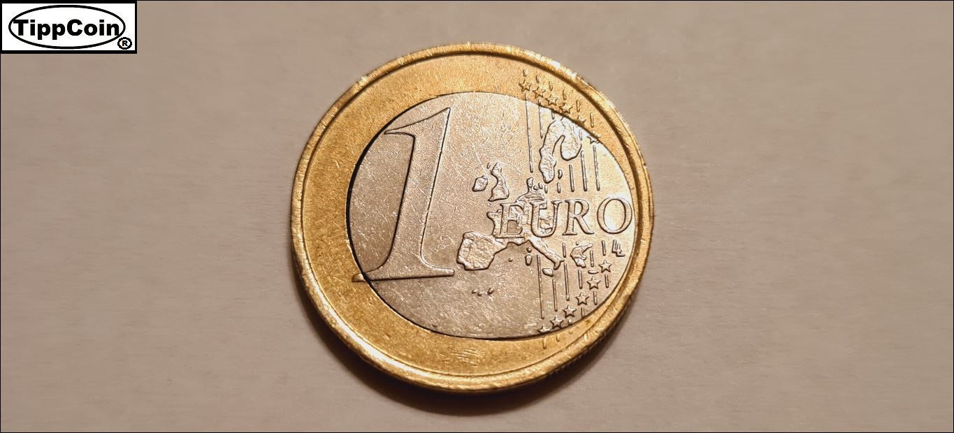 Deutschland 1 Euro 2002 G Fehlprägung / Spiegeleimünze