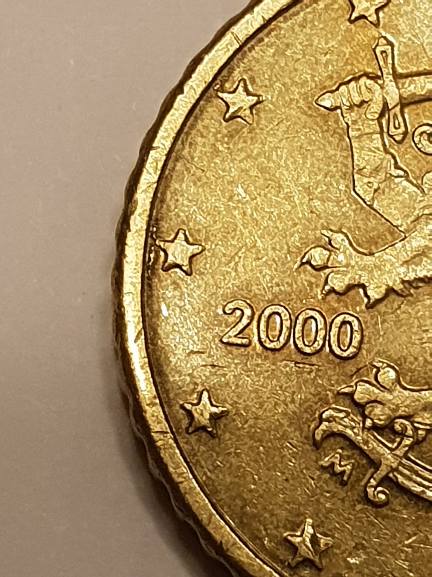 50 Cent Münze aus Finnland mit weiteren Länder auf der Europakarte die es gar nicht gibt.