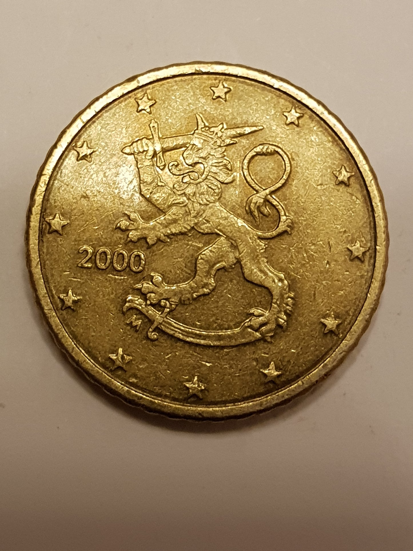 50 Cent Münze aus Finnland mit weiteren Länder auf der Europakarte die es gar nicht gibt.