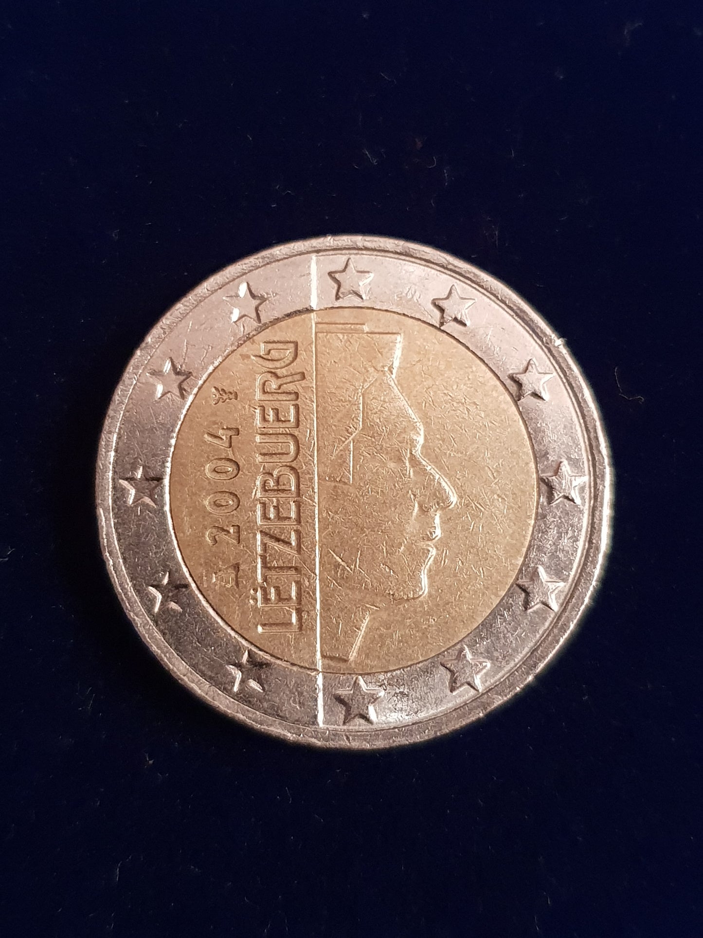 Luxemburg 2 Euro 2004 Fehlprägung mit 3 Facher ausenrand