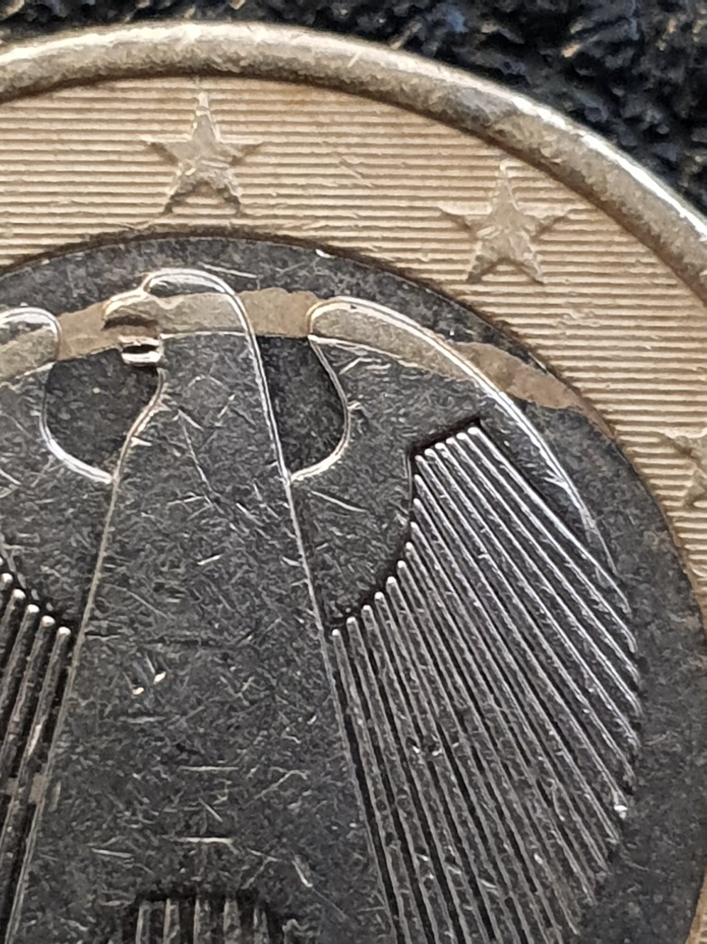 Deutschland 1 Euro 2002 G – Unikat mit Materialmischung