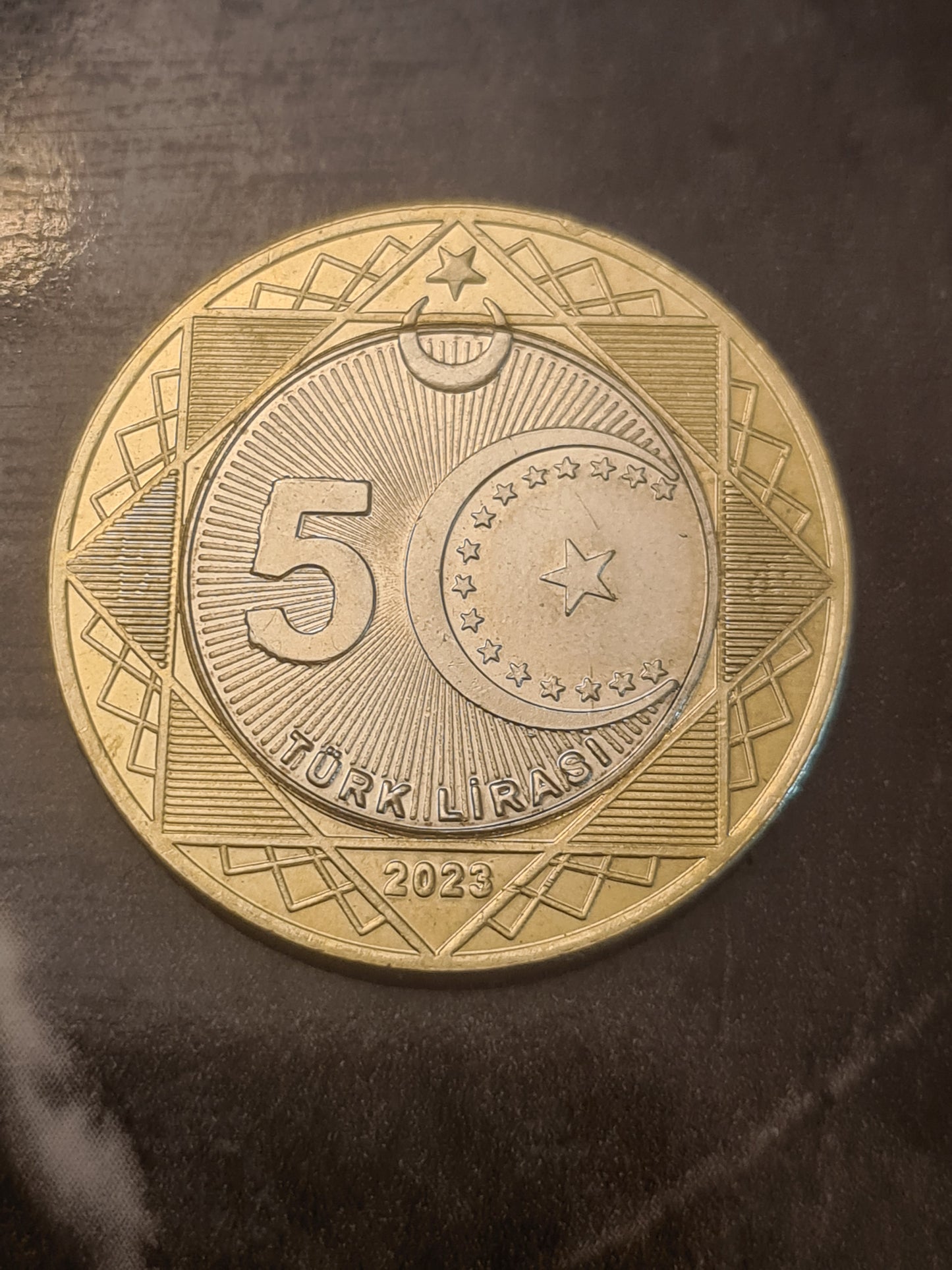 Türkei 5 Lira 2023 Fehlprägung Materialüberschuss