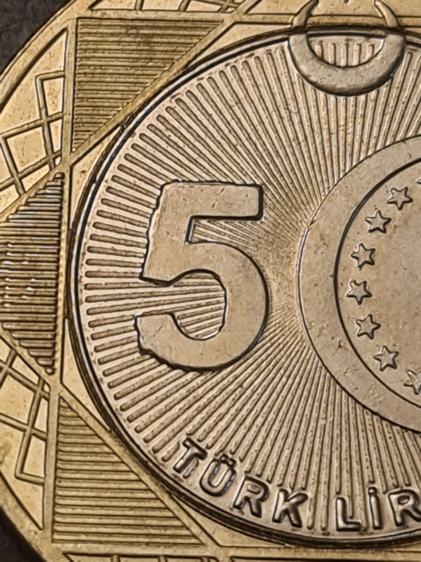 Türkei 5 Lira 2023 Fehlprägung Materialüberschuss