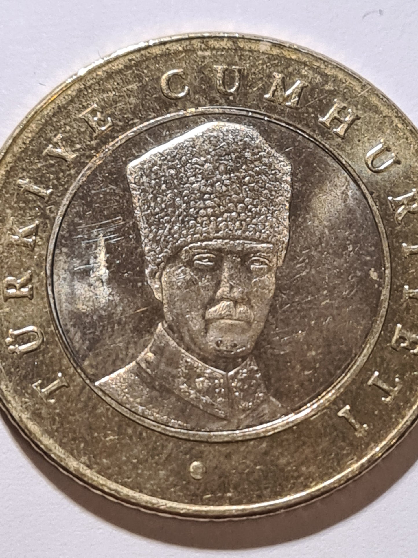 Türkei 5 Lira 2024 Fehlprägung / Atatürks Gesicht ist erhaben