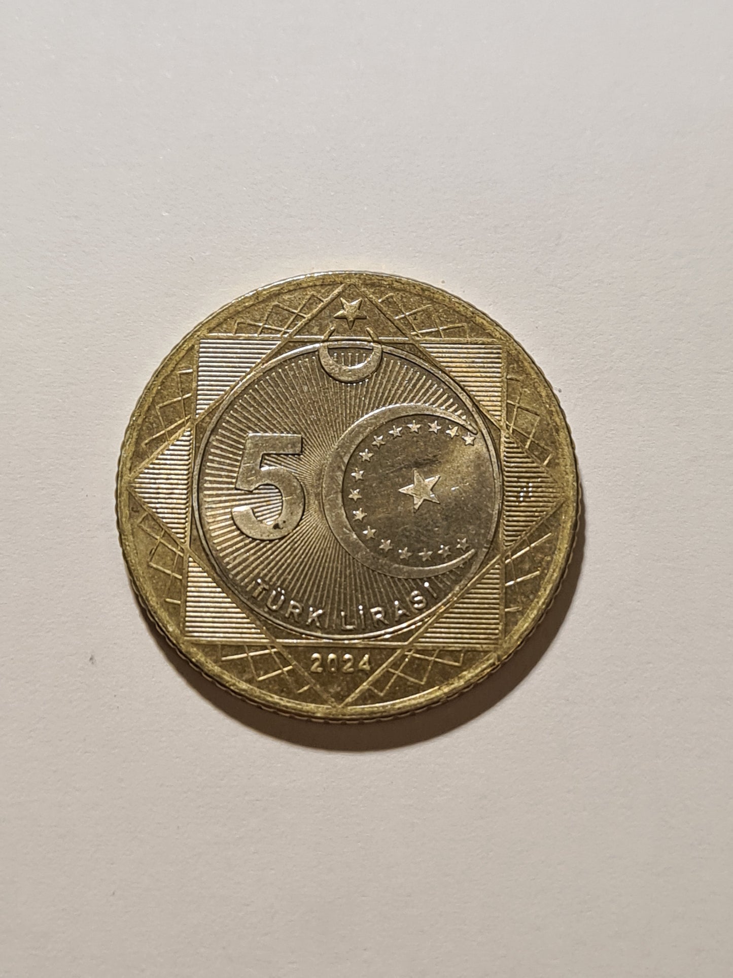 Türkei 5 Lira 2024 Fehlprägung / Atatürks Gesicht ist erhaben