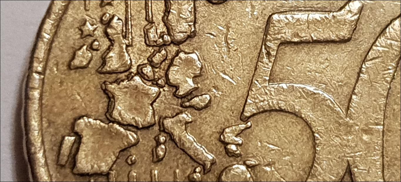 Niederlande 50 Cent 1999 Fehlprägung / Doppelprägung