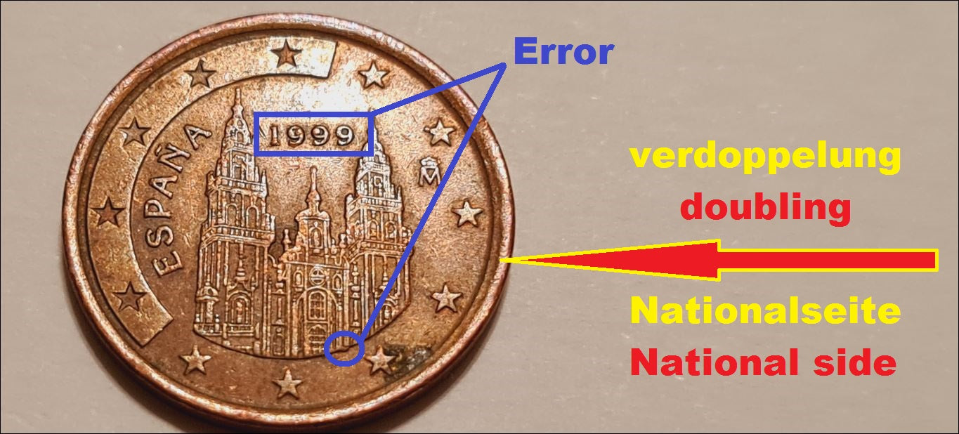 5 Cent mit doppelrand