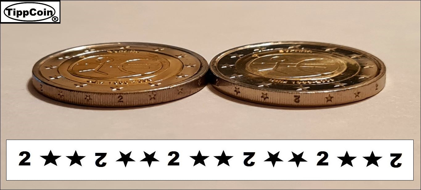 Spanien 2 Euro 2009 Große Sterne, Big stars