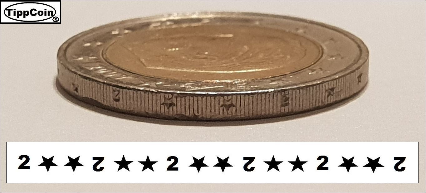 Belgien 2 Euro 2007 Doppelrand