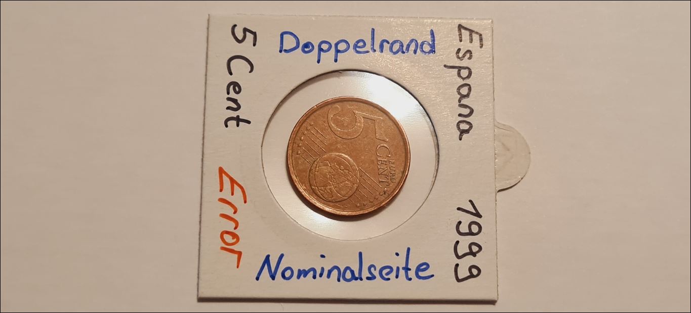 5 Cent mit doppelrand