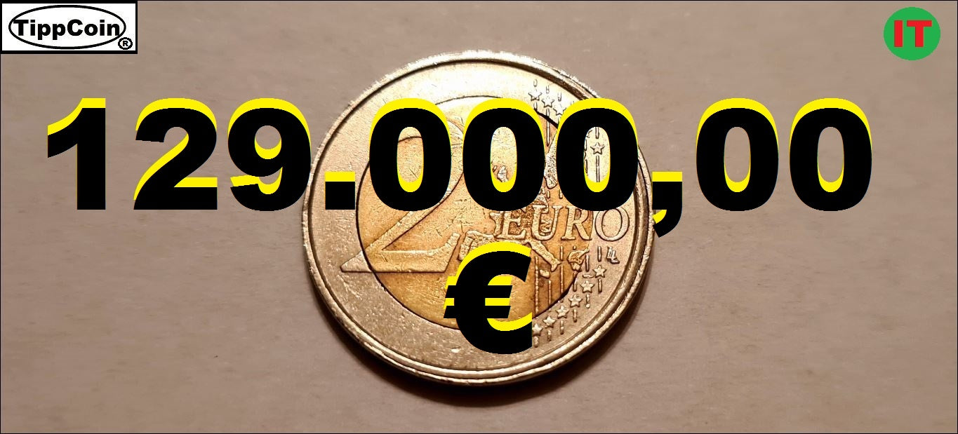 Italien 2 Euro 2002 – „Spiegelei“ Fehlprägung – Einmalige Fehlprägung