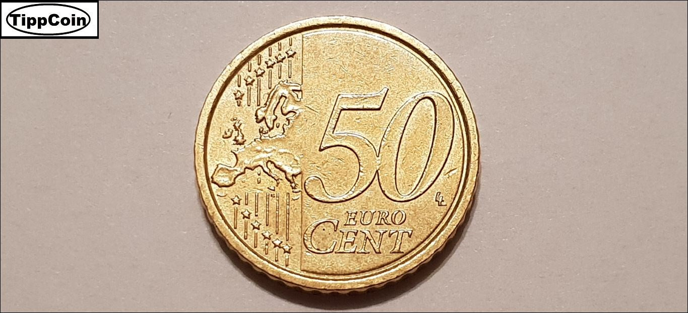 Italien 50 Cent 2009 Prägeschwäche ohne Stern 11