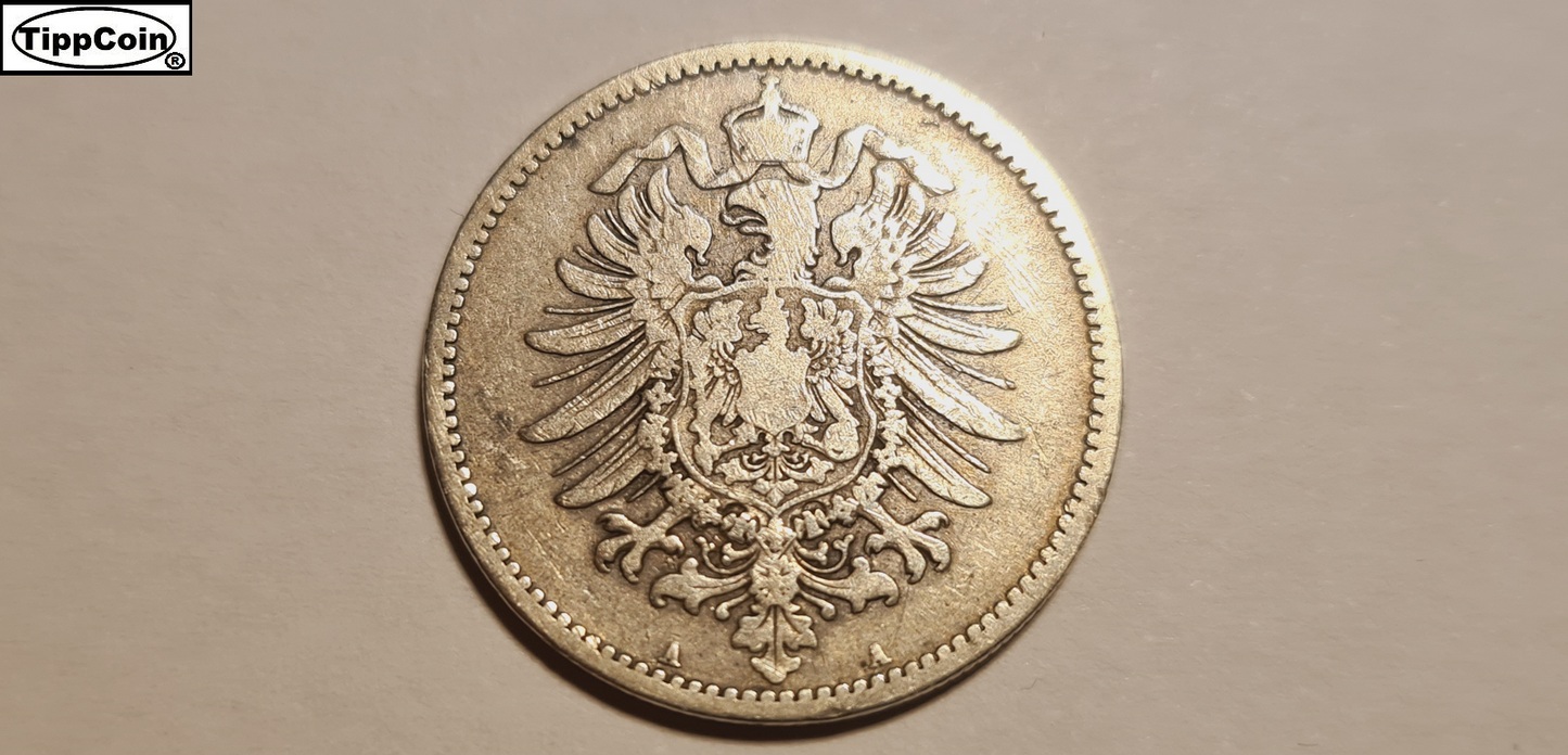 1 Mark 1880 A Silber Deutsches Reich / 1 Mark 1880 A Silver Germany Empire