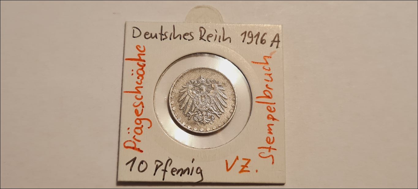 10 Pfennig 1916 A Rare