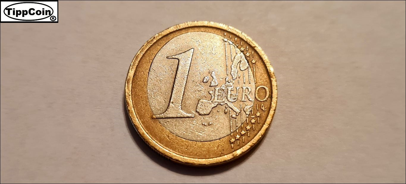 Spanien 1 Euro 2002 Spiegeleimünze, moneda de huevo frito Espana