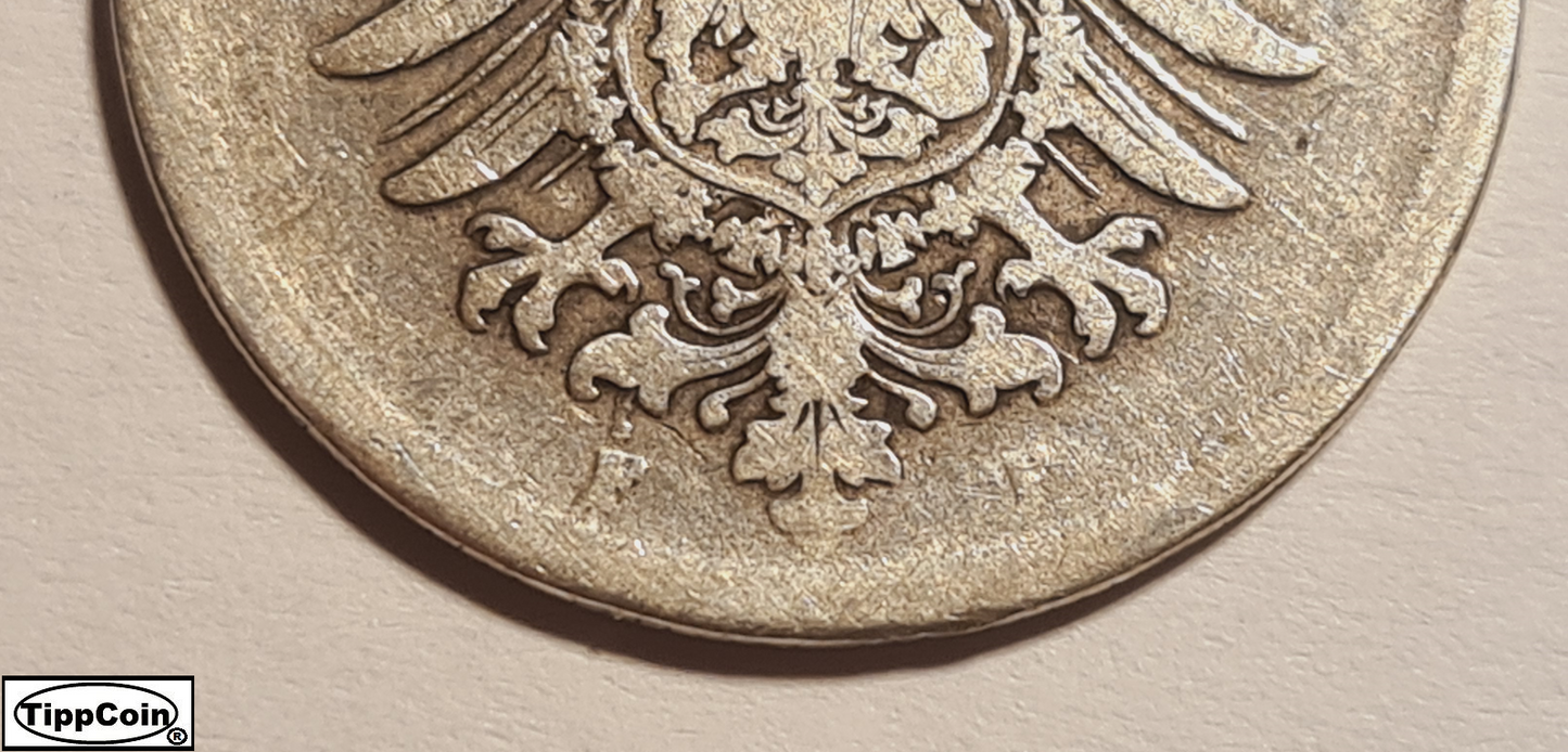 1 Mark 1875 F Silber Deutsches Reich / 1 Mark 1875 F Silver Germany Empire