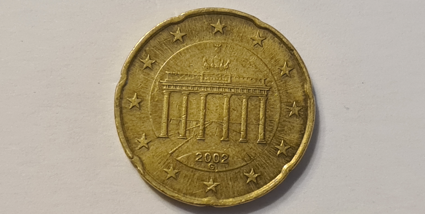 Deutschland 20 Cent 2002 G Strahlenkranz