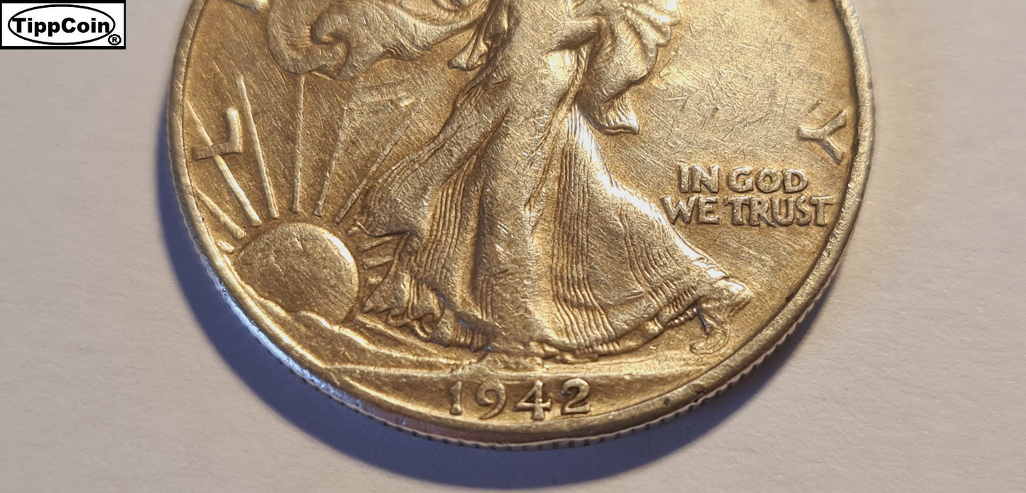 Half Dollar 1942 USA Silber, Silver