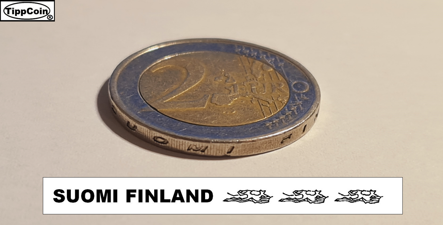 Finnland 2 Euro 1999 Pickel auf der Jahreszahl 9