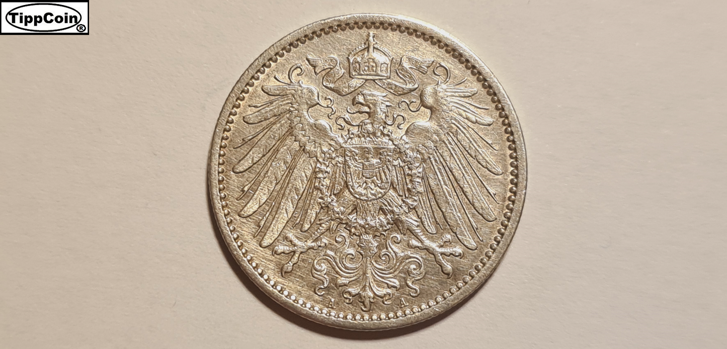 1 Mark 1914 A Silber Deutsches Reich / 1 Mark 1914 A Silver Germany Empire