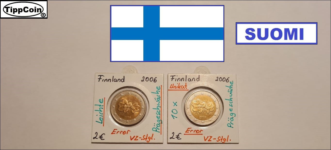 Finnland 2 Euro 2006 neue Landkarte