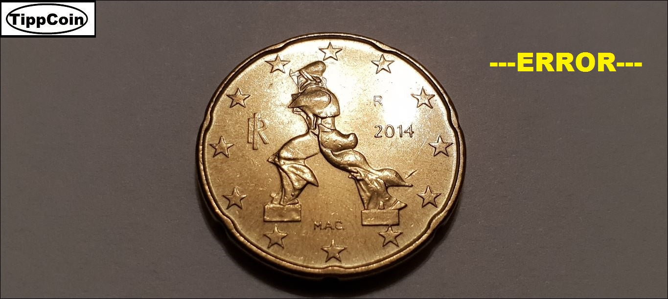 Italien 20 Cent 2014 Materialüberschuss