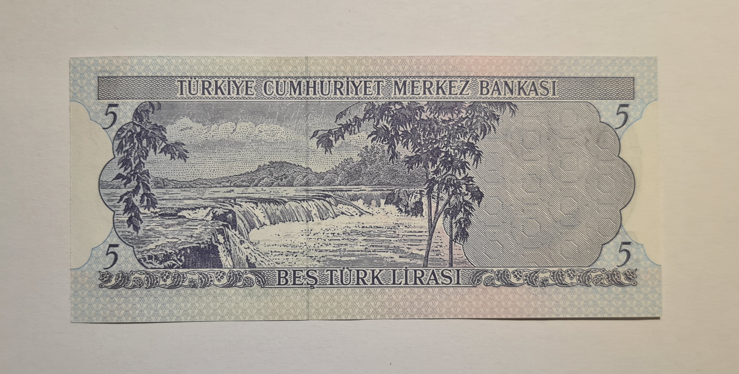 5 Lira 1976 Türkei / 6 Emission / 2 Ausführung UNC.