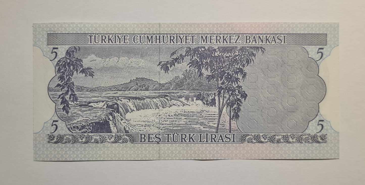 5 Lira 1976 Türkei / 6 Emission 2 Ausführung in UNC.