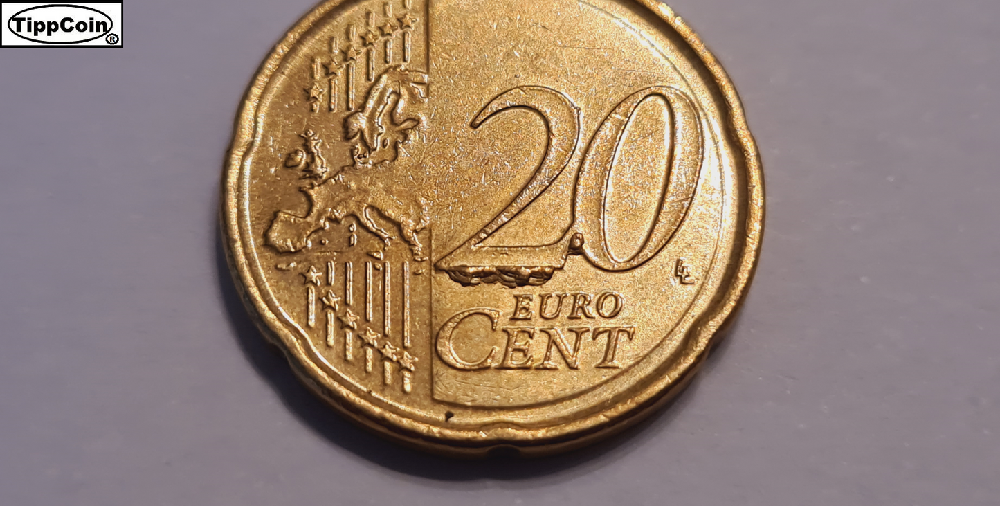 Belgien 20 Cent 2009 Materialüberschuss
