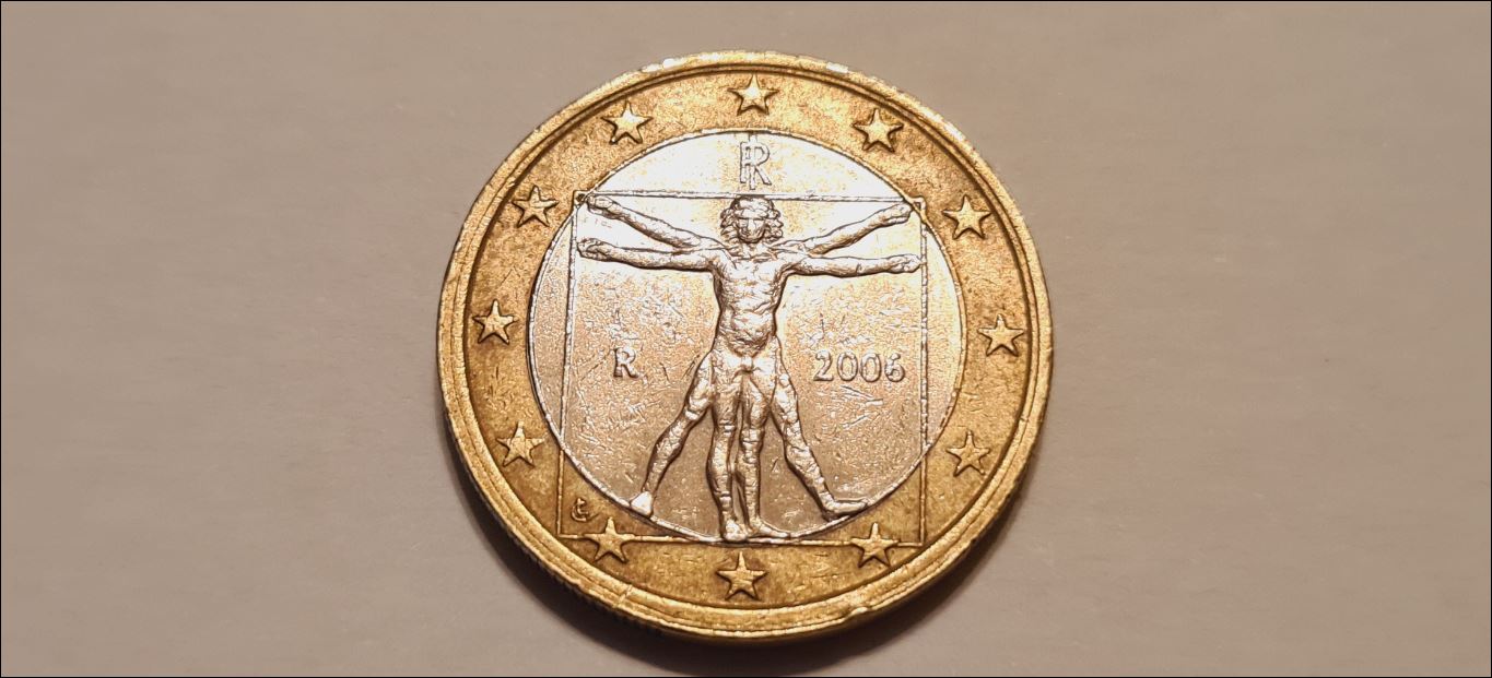 Italien 1 Euro 2006 Fehlprägung / Doppelrand