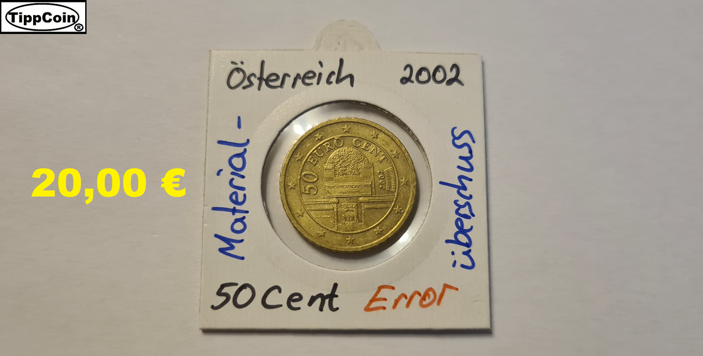 50 Cent 2002 Austria, Fehlprägung