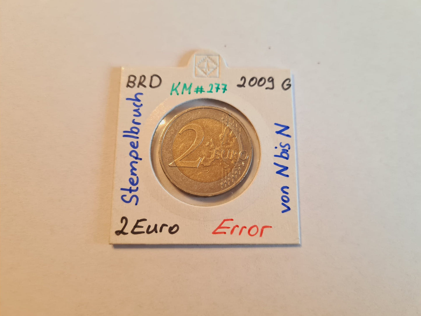 Deutschland 2 Euro 2009 G Stempelbruch / Gedenkmünze WWU