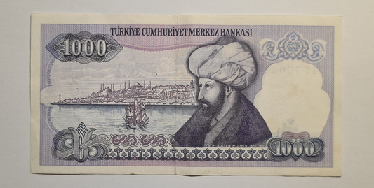 1000 Lira 1986 Türkei VF.