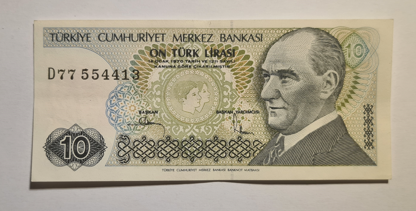 10 Lira 1982 Türkei UNC.