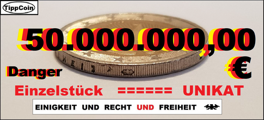 2 Euro Fehlprägung, Einigkeit und Recht Freiheit