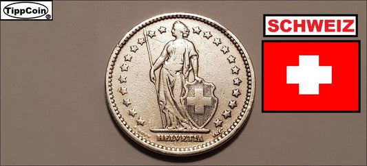 2 Franken 1908 B Schweiz -Rare-