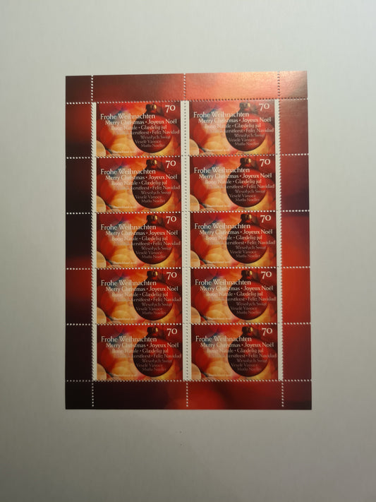 Briefmarken Weihnachtskugel 2016 postfrisch 10 er Bogen